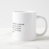 カール·ポッパース引用文不寛容のパラドックス ジャンボコーヒーマグカップ (右)