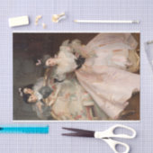 カール・マイヤー夫人と彼女の子供たちは歌手Sargentによって 薄葉紙 (クラフト)