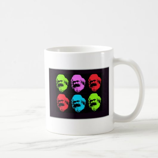 カール・マルクスのコラージュ コーヒーマグカップ (右)