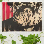 カール・マルクスBAUHAUS光学錯覚スタイル キッチンタオル (折り畳み)