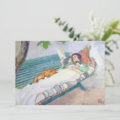 カール・ラルソンがベンチに横たわる女性 サンキューカード (スタンド正面)