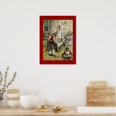 カール・ラルソン美術：クリスマスモーニング ポスター (キッチン)