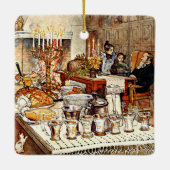 カール・ラルソン：クリスマスイブ詳細、 セラミックオーナメント (裏面)