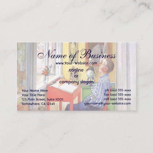 カール・ラーソンによるエスビョルンの宿題（1912） 名刺 (正面)