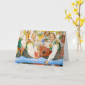 カール・ラーソンによるケルスティの誕生日 カード (黄色い花)