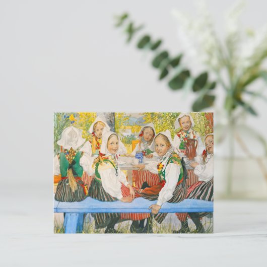 カール・ラーソンによるケルスティの誕生日 ポストカード (スタンド正面)