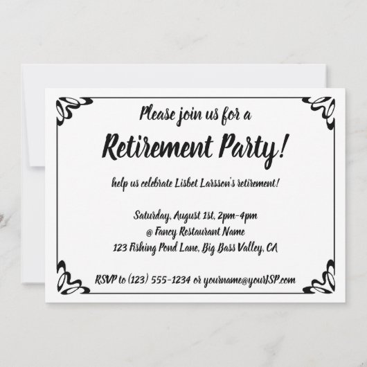 『カール・ラーソンによるリスベト・フィッシング』(原題:Lisbet fiskar av Carl 招待状 (裏面)