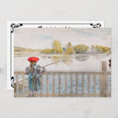 『カール・ラーソンによるリスベト・フィッシング』定年退職パーティー 招待状 (正面/裏面)