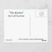 カール・ラーソンによる「キッチン」 ポストカード (裏面)
