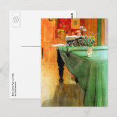 カール・ラーソンによる「ピアノのブリタ」、ヴィンテージ・アート ポストカード (正面/裏面)