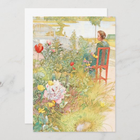 カール・ラーソンの夏の夕暮れ 招待状 (正面/裏面)