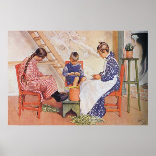 カール・ラーソン彼らはエンドウ豆の水の色のポスターを隠した ポスター (正面)