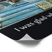 カール・ラーソン教会と詩篇122私は喜んだ ポスター (角)