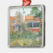 カール・ラーソン絵画有名なコテージの メタルオーナメント (左)