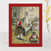 カール・ラーソン絵画氏のクリスマス・モーニング カード (黄色い花)