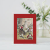 カール・ラーソン1894年クリスマスモーニング シーズンポストカード (スタンド正面)