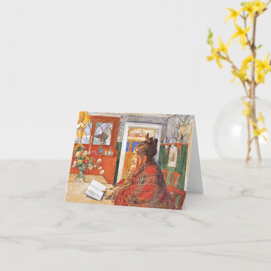 カール・ラーソン – カリン読ズ カード (黄色い花)