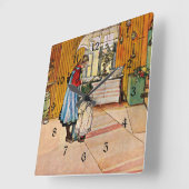 『カール・ラ絵画ーソンの台所』 スクエア壁時計 (傾斜)