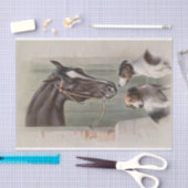 カール・リチェルト |馬と犬 薄葉紙 (クラフト)