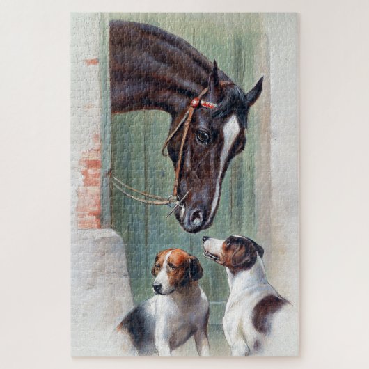 カール・レイチェルトによる厩舎への訪問 ジグソーパズル (縦)