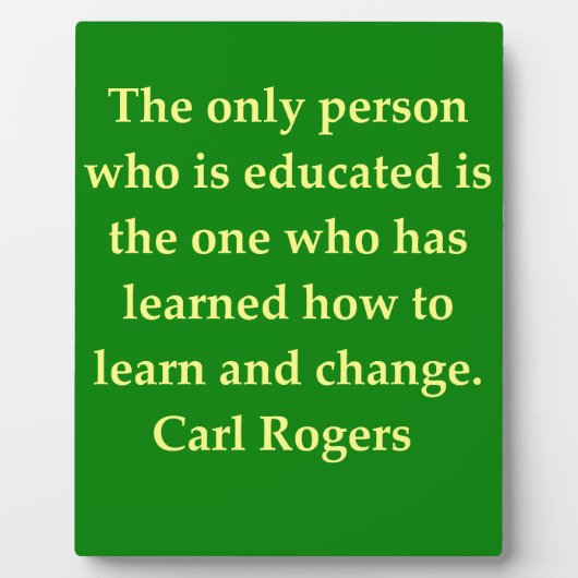 カール・ロジャース引用文 フォトプラーク (正面)