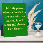 カール・ロジャース引用文 フォトプラーク (側面)