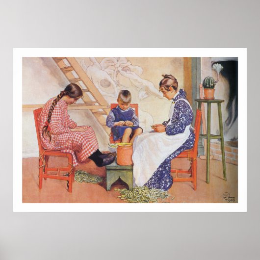 カールLarsson彼らはPeasファインアートプリント ポスター (正面)