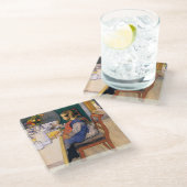 カールLarsson Aレイトライサーズ悲惨な朝食 ガラスコースター (アングル)