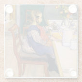 カールLarsson Aレイトライサーズ悲惨な朝食 ガラスコースター (裏面)