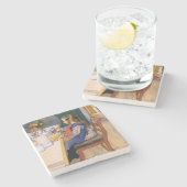 カールLarsson Aレイトライサーズ悲惨な朝食 ストーンコースター (横)