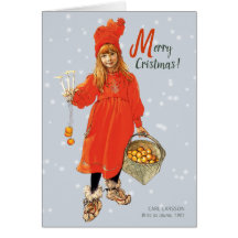 カールLarsson Brita as Iduna CC0907クリスマスカード
