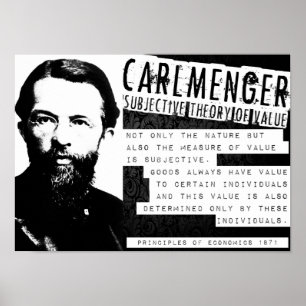 カールMengerオーストリア学校自由主義フリーマルケ ポスター