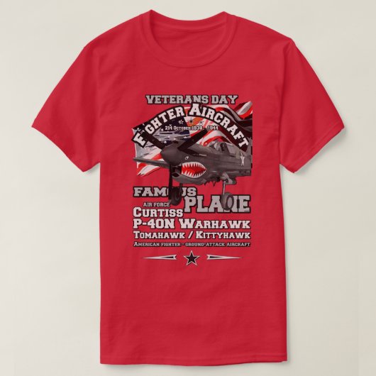カールP40ワルシャーク攻撃機 Tシャツ (デザイン正面)
