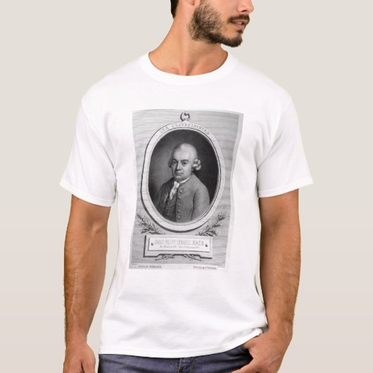 カールPhilippエマニュエルBachのポートレート Tシャツ (正面)