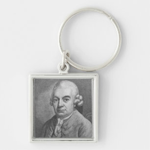 カールPhilippエマニュエルBach (1714-88年)のポートレート(e キーホルダー
