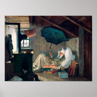 カールSpitzweg - Der Arme Poet - Deutsche Marei ポスター