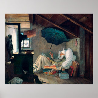 カールSpitzweg - Der Arme Poet - Deutsche Marei ポスター
