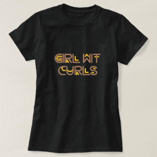 カールTシャツ付き女の子 Tシャツ