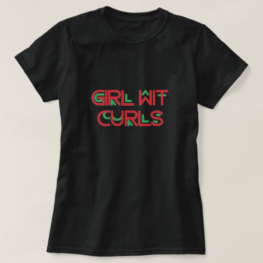 カールTシャツ付き女の子 Tシャツ (デザイン正面)