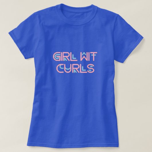 カールTシャツ付き女の子 Tシャツ (デザイン正面)