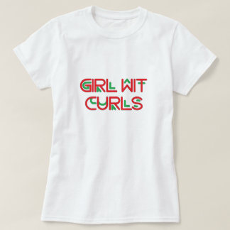 カールTシャツ付き女の子 Tシャツ