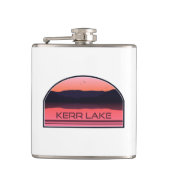 カーレイクバージニアノースカロライナ赤サンライズ フラスク (正面)