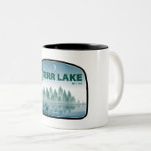 カーレイクバージニアノースカロライナ鹿 ツートーンマグカップ (正面右)