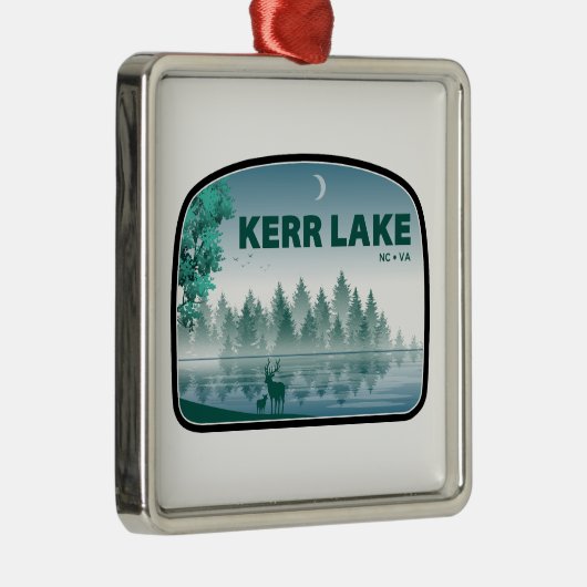 カーレイクバージニアノースカロライナ鹿 メタルオーナメント (右)