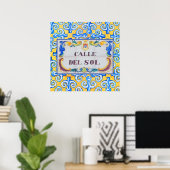 カーレデルソル通りのサンスペインのロード名 ポスター (ホームオフィス)