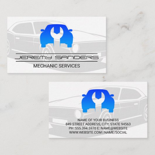 カーレンチロゴ 名刺 (正面/裏面)