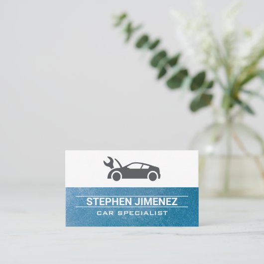 カーレンチロゴ | 整備士の自動修復 名刺 (スタンド正面)