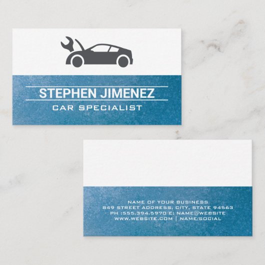 カーレンチロゴ | 整備士の自動修復 名刺 (正面/裏面)