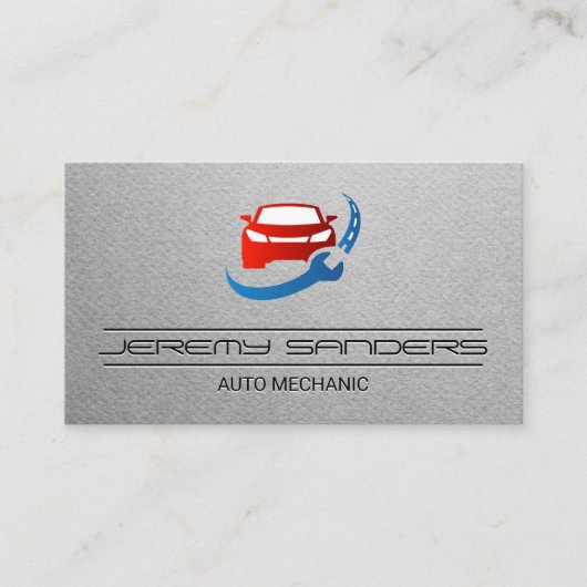 カーレンチ路 | 自動修復の修正ロゴ 名刺 (正面)