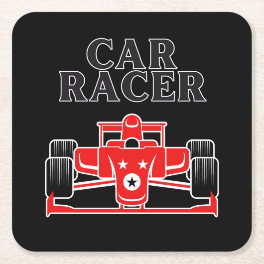 カーレーサー スクエアペーパーコースター (正面)